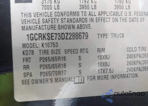 2013 Chevrolet Silverado 1500 Lt from USA, damaged, VIN 1GCRKSE73DZ288679